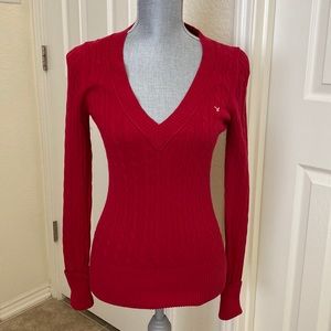 American Eagle red sweater